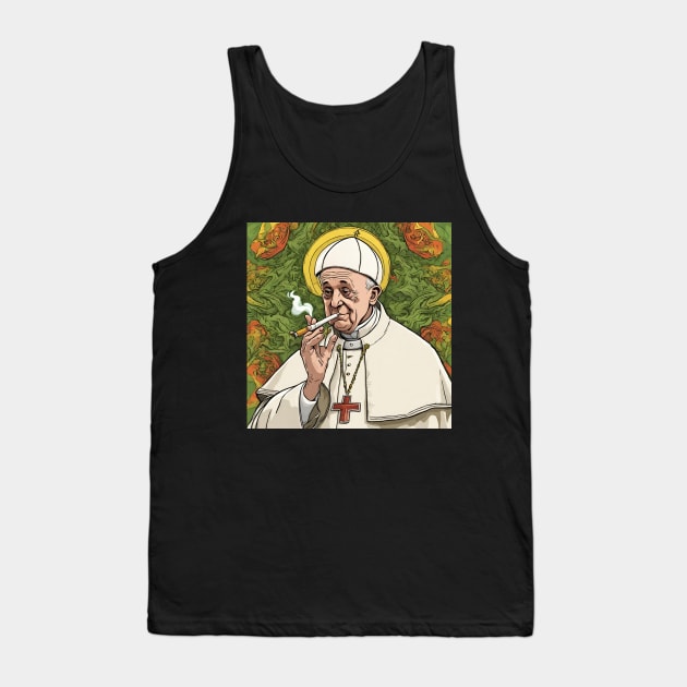 Pope Francis | Smoking on the Pope pack Tank Top by Klau